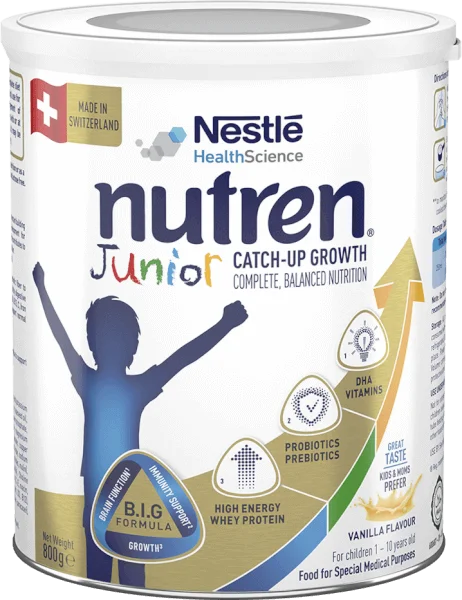 Thực phẩm dinh dưỡng y học Nutren JUNIOR 800g (1-10 tuổi) (giao bao bì ngẫu nhiên)